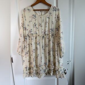 Entro Floral Ruffle Dress Size L